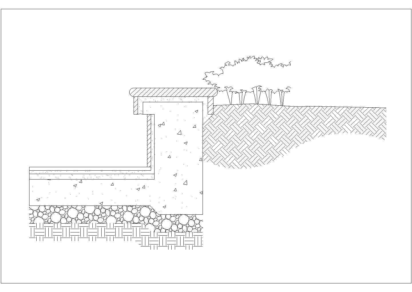 某工程挡土墙规划设计cad施工详图