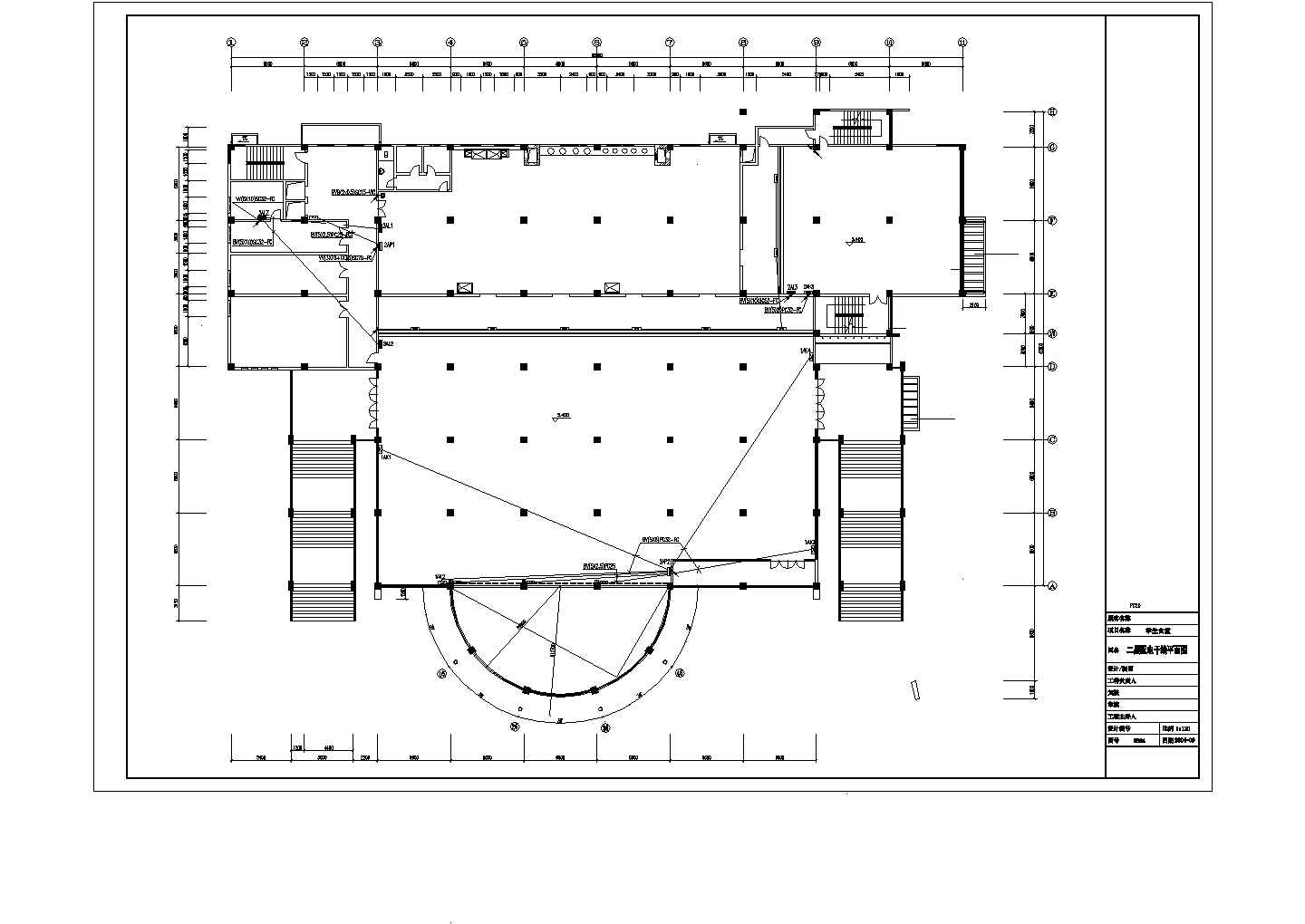 学校食堂电气设计施工平面CAD参考图