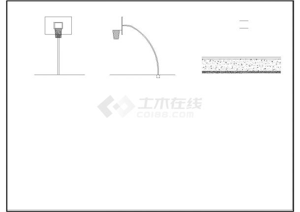 某篮球场基础平面图-图二