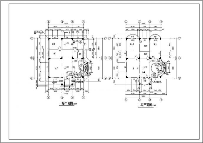 某五层钢框架结构欧式风格别墅洋房设计cad全套建施图（含设计说明）_图1