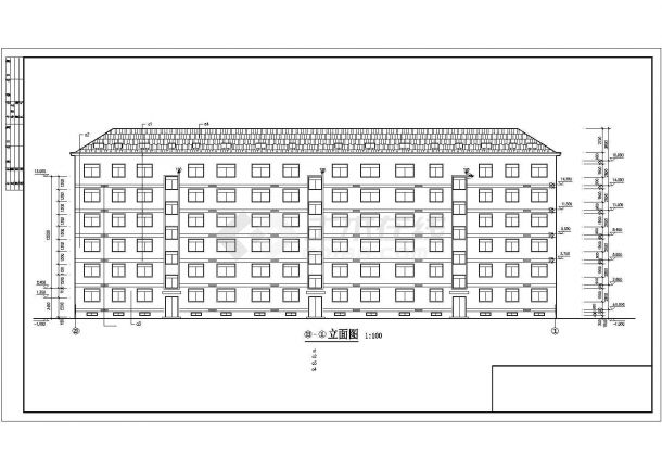 青岛市香樟花园小区4千平米6层砖混结构住宅楼建筑结构设计CAD图纸-图一