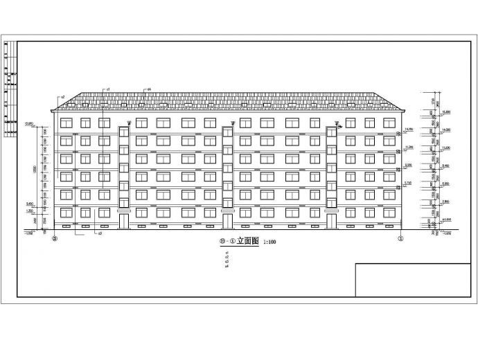 青岛市香樟花园小区4千平米6层砖混结构住宅楼建筑结构设计CAD图纸_图1
