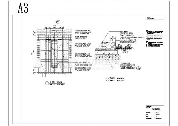 某高档小区生态停车场景观设计CAD图-图一