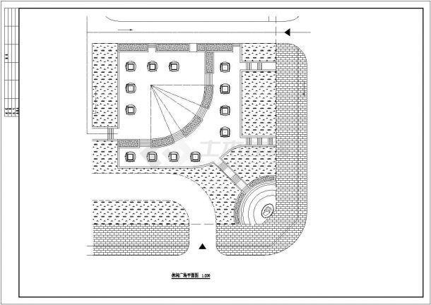 甘肃某广场绿化给水及照明全套施工设计cad图(含九州文化健身广场总平面图)-图一