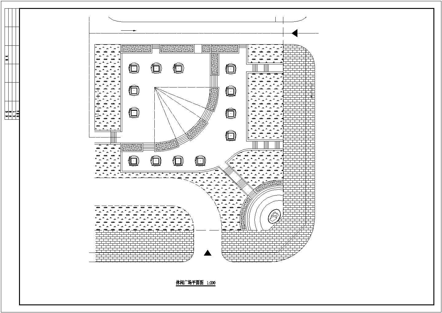 甘肃某广场绿化给水及照明全套施工设计cad图(含九州文化健身广场总平面图)