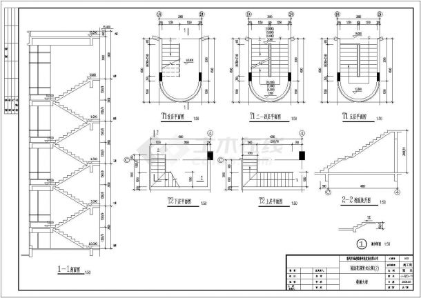 南京某多层复式公寓全套建筑施工设计cad图纸(含厨房卫生间详图)-图二