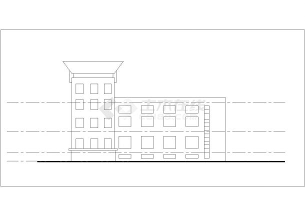 常州市金山路某市政单位3层框架结构综合楼建筑设计CAD图纸-图一