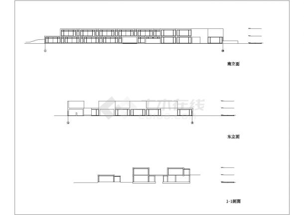达州市某现代化社区幼儿园2层框混结构教学楼平立面设计CAD图纸-图二