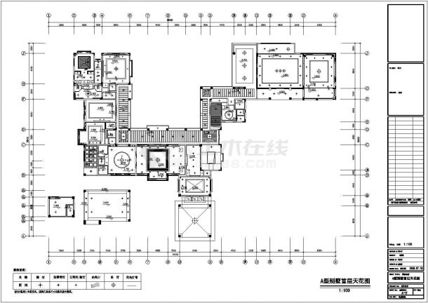 浙江省杭州市某国际富豪别墅区装修设计CAD图纸-图一