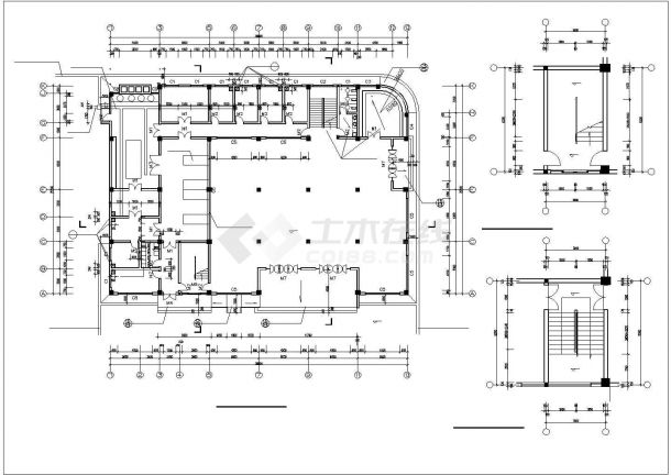 二层食堂建筑设计详细施工图-图二