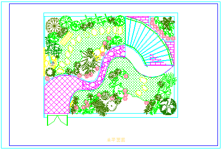 某地花园庭院景观绿化组图CAD图纸-图二