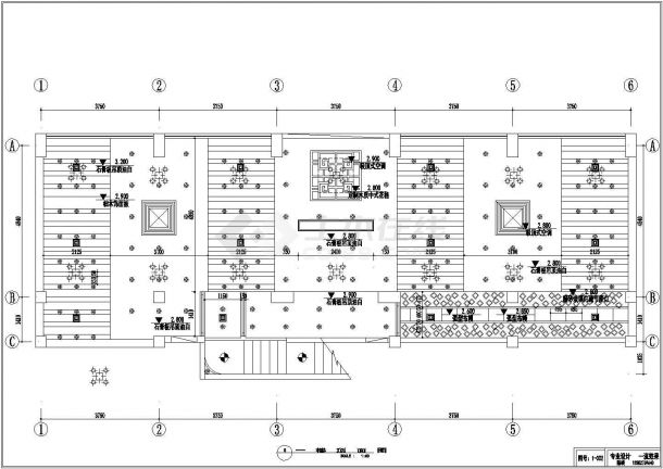 东台市某菜根香川菜馆全套装修设计CAD方案-图二