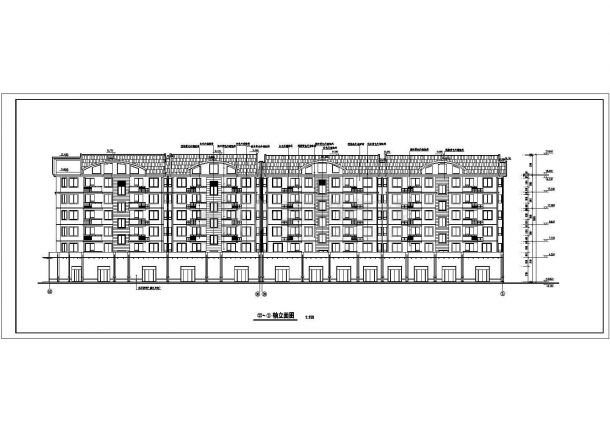 6层四单元每单元2户住宅楼建筑CAD图-图二