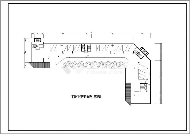 高层住宅户型平面设计CAD图纸-图一