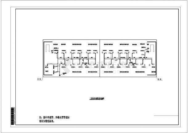 某多层框架结构物流配送中心（综合楼）（建筑面积3979.12平方米）空调通风及防排烟系统设计cad全套施工图（含设计说明）-图一