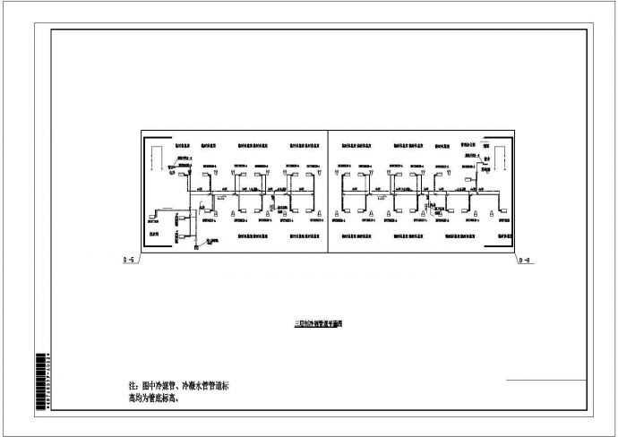 某多层框架结构物流配送中心（综合楼）（建筑面积3979.12平方米）空调通风及防排烟系统设计cad全套施工图（含设计说明）_图1
