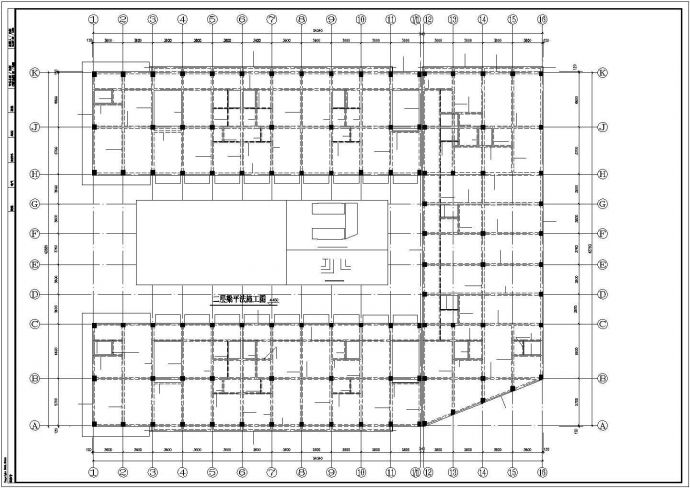 某多层框架结构贸易中心大楼设计cad全套结构施工图（标注详细，15图）_图1
