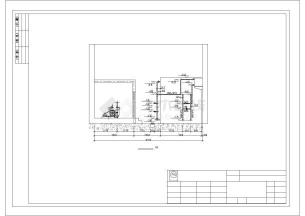 某体育馆网球中心污水处理系统建筑设计CAD施工图-图二