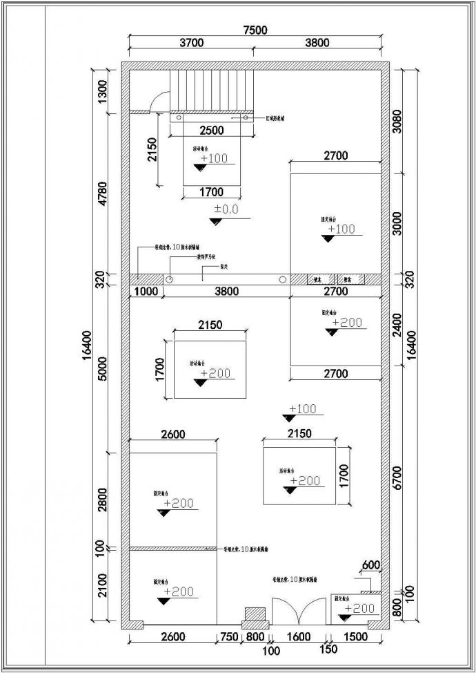 新余市某大型家纺城装修施工设计CAD图纸_图1
