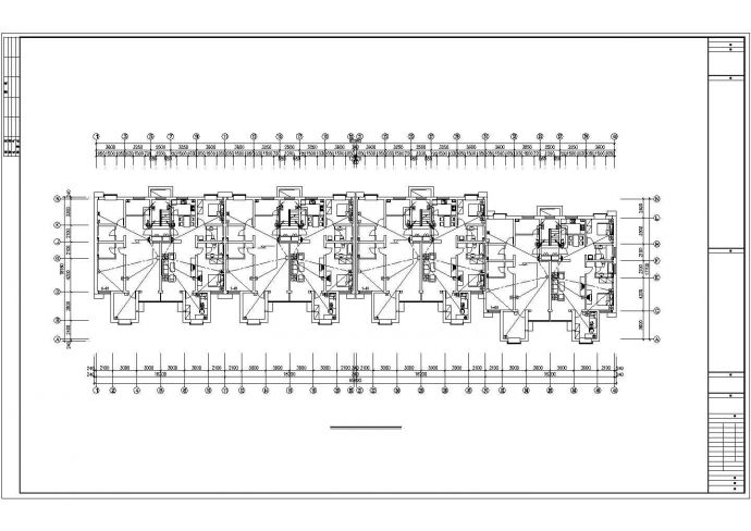 三幢多层住宅楼电气设计施工CAD图（144户）_图1