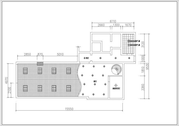 江西省沙坪坝网通营业厅整体装修设计CAD图纸_图1