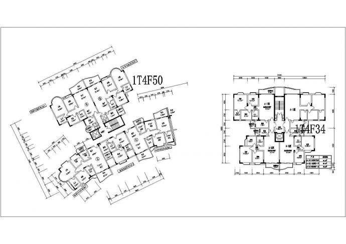 典型多层及高层住宅楼户型设计cad平面方案图图集（含88种方案设计）_图1