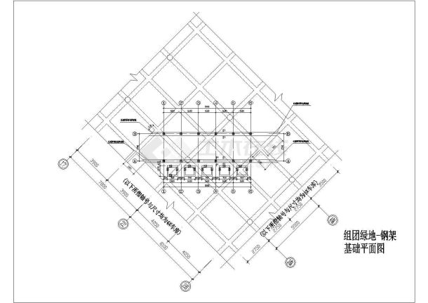 某组团绿地钢架设计cad 施工详图-图二