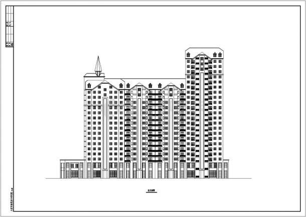 某高层住宅建筑方案设计CAD图纸-图二