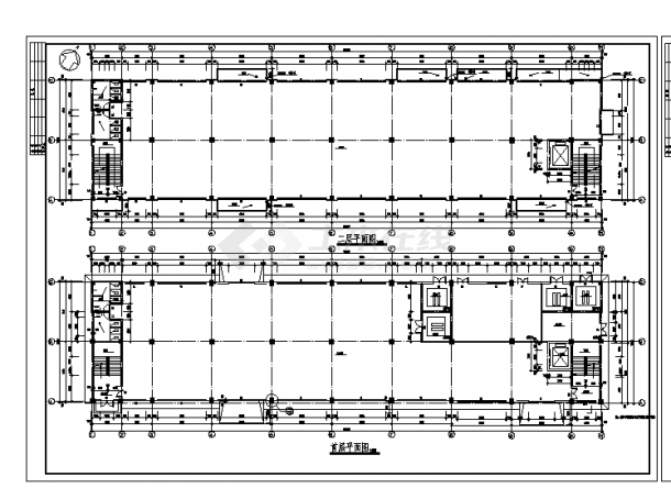 厂房设计_2套沿海地区投资公司厂房建筑设计施工cad图纸-图一