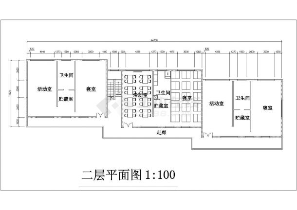 荆州市某企业幼儿园2100平米2层框混结构教学楼建筑设计CAD图纸-图一