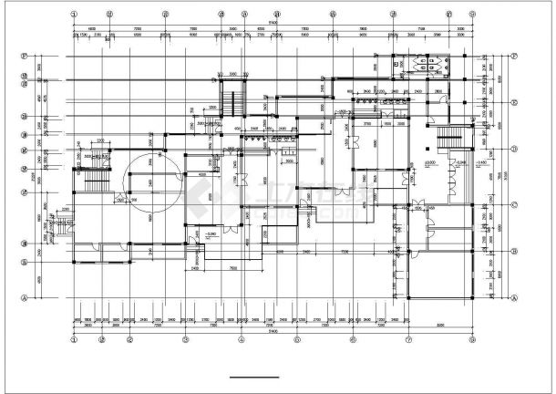 宜昌市鑫鑫花园小区幼儿园3层框架结构教学楼建筑设计CAD图纸-图二