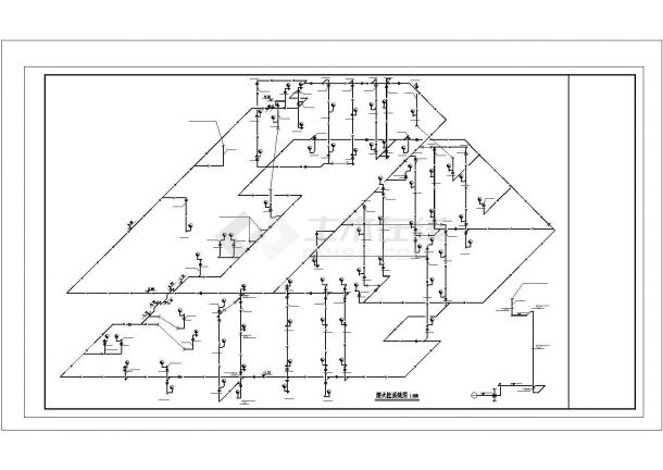 三层大型农贸市场给排水消防系统设计CAD施工图（含地下车库）-图二