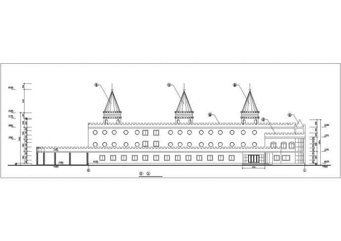 许昌市某高级中学3层框架结构教学楼全套建筑设计CAD图纸_图1