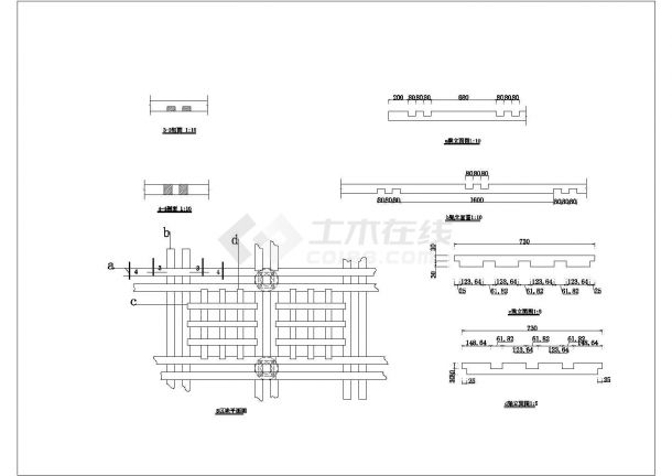 某景观休闲花架设计cad建筑施工详图-图二