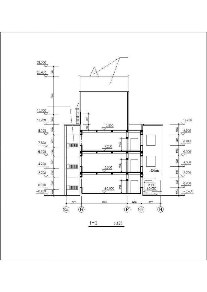 金华市某实验学校3层框架结构教学楼全套建筑设计CAD图纸_图1