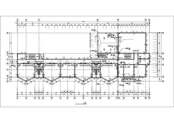 金华市某实验学校3层框架结构教学楼全套建筑设计CAD图纸-图二