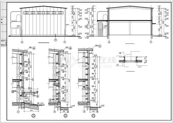 某食堂钢结构参考CAD图-图二