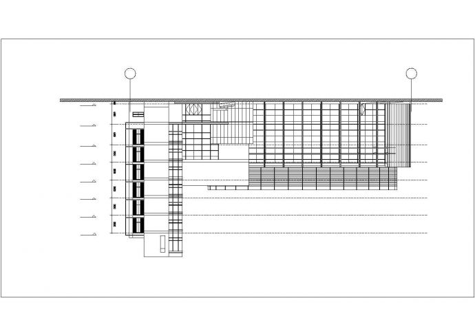 北京市第八中学4层框架结构教学楼全套建筑设计CAD图纸_图1