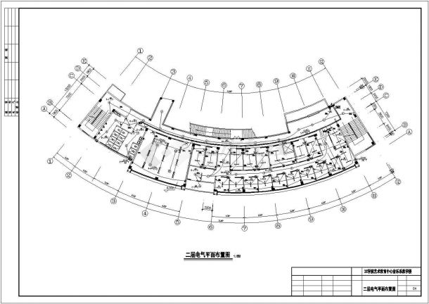 南通市某技术学院5层框架结构教学楼电气系统设计CAD图纸-图一