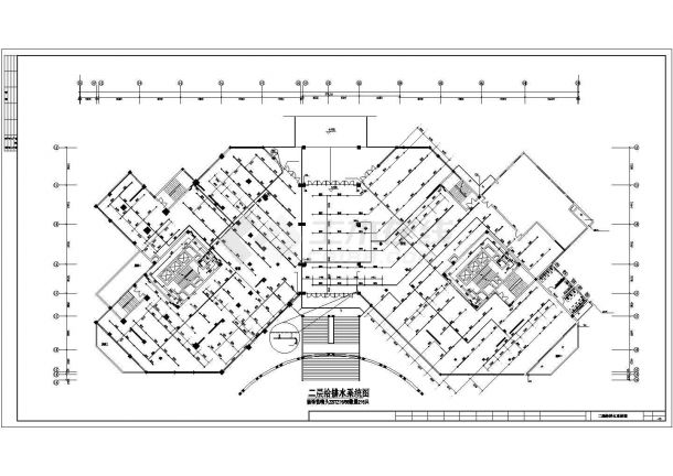 某蝶型住宅楼内生活给排水详细方案设计施工CAD图纸-图一