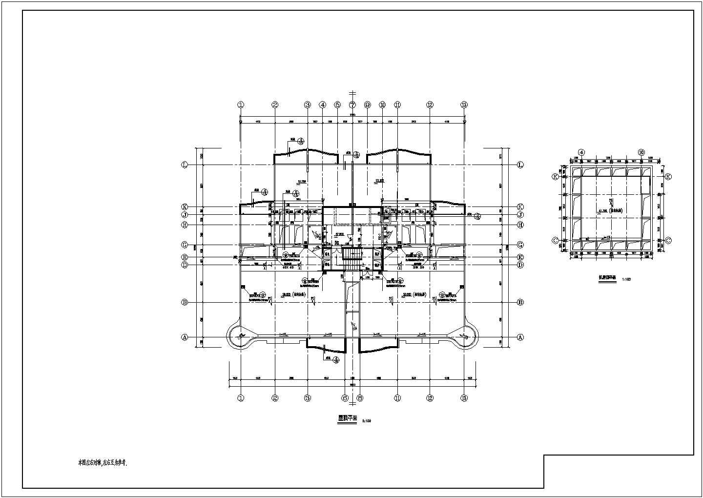 高层公寓建筑施工图CAD图纸