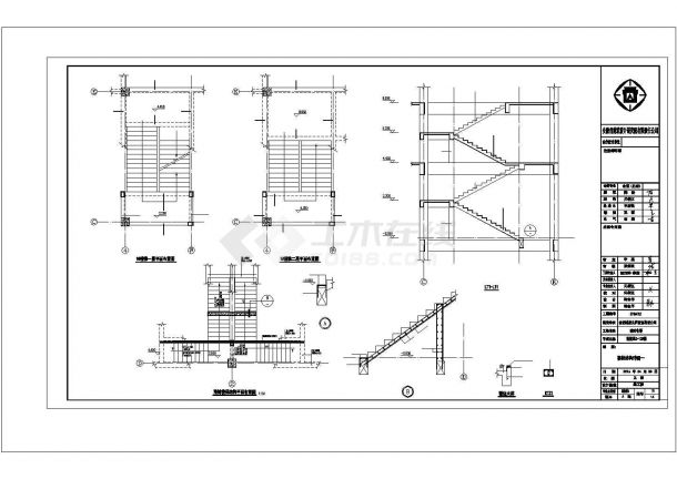 某地上3层局部2层框架商业及商业辅助用房结构设计施工CAD图纸-图一