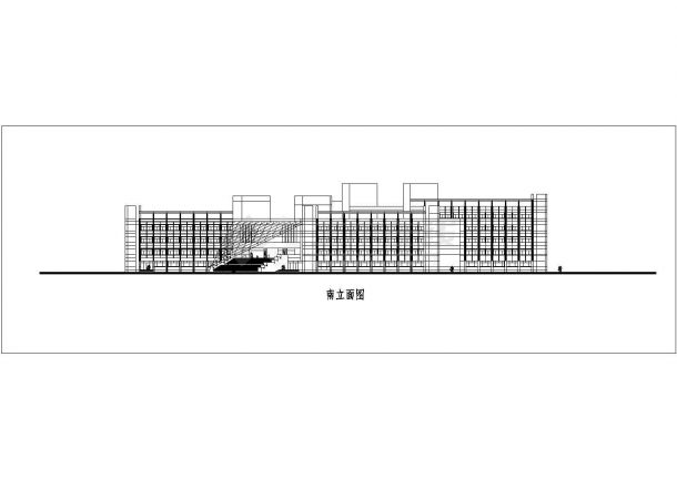 长沙市某专科学校4层框架结构教学楼全套建筑设计CAD图纸-图二