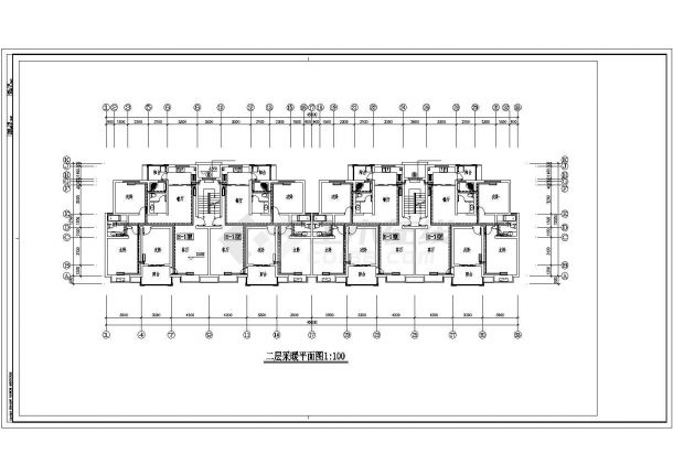 某高级小区经济适用房建筑暖施详细方案设计施工CAD图纸-图一
