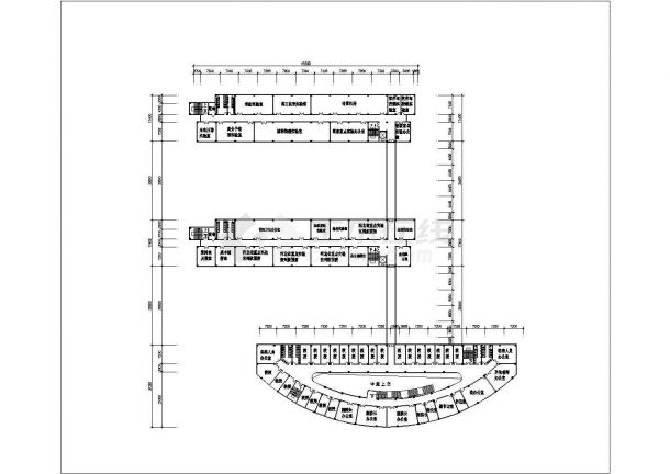 扬州市某专科学院1.8万平米4层框架结构教学平面设计CAD图纸-图一