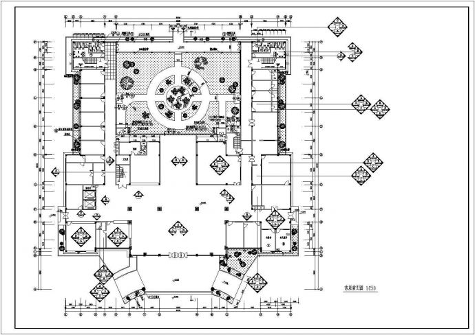 某六层人民医院室装修CAD平面布置参考图_图1