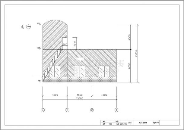 某制水车间建筑结构设计施工CAD图纸-图二