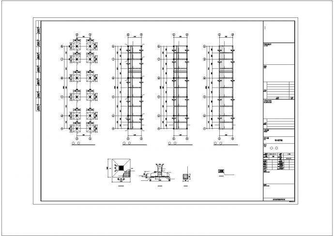 某中学连接各栋楼连廊结构设计施工CAD图纸_图1