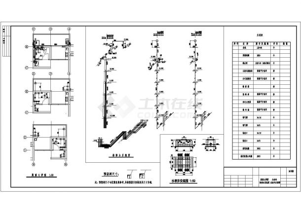 某砖混楼建筑给排水系统详细方案设计施工CAD图纸（含设计说明）-图二