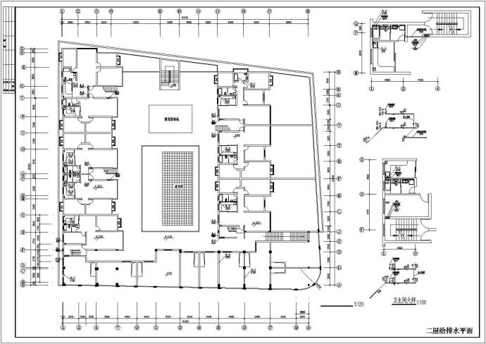 某住宅楼建筑给排水系统详细方案设计施工CAD图纸（含设计说明）_图1